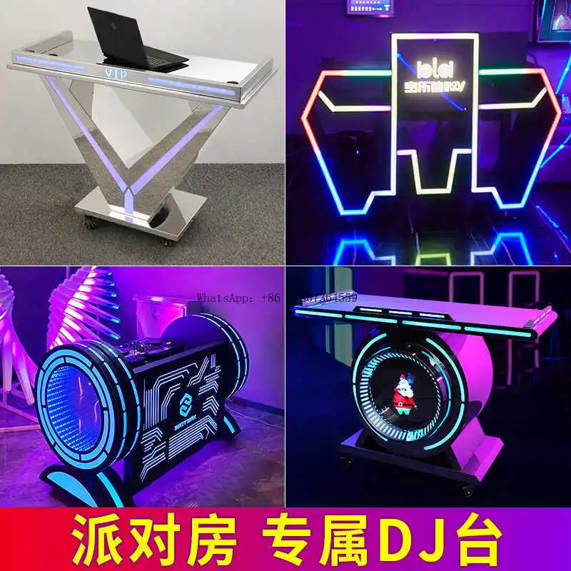 

Bar DJ station, box, disc player, stereo table, shelf, luminous mixer, party, ktv nightclub, dancing disc table