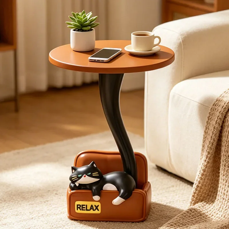 T*@ H Creative Bedside Table Household Bedroom Small Side Tables Cute Cartoon Children's Room Nightstand Housewarming Gifts
