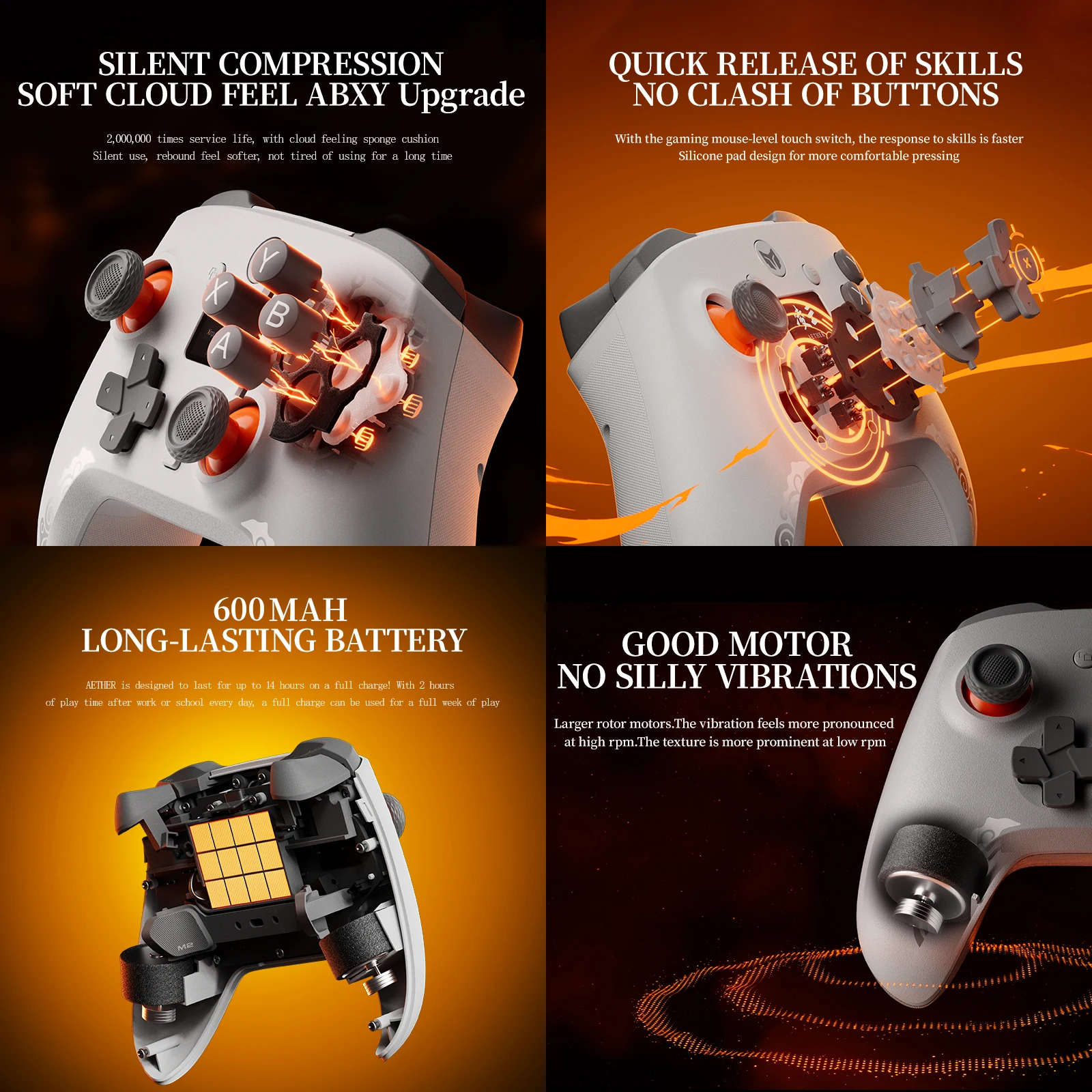 Беспроводной игровой контроллер BIGBIG WON Aether C6 2,4G с триггерами с эффектом Холла для ПК-переключателя Android iOS Bluetooth-геймпад