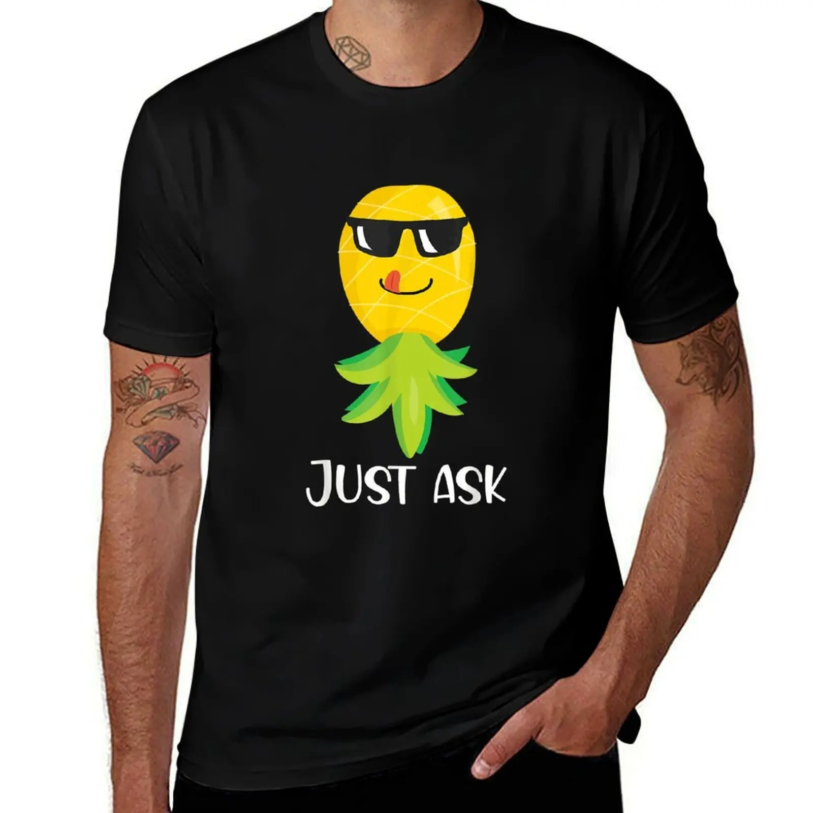 

Upside down pineapple T-Shirt man t shirt heavy cotton funny t shirts dark humor T-Shirt