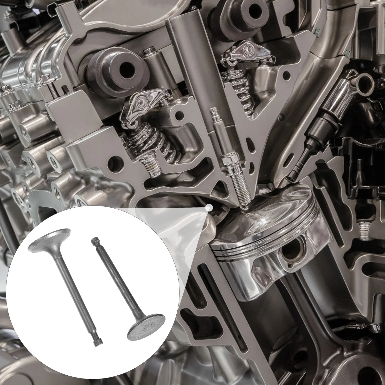 

2pcs Durable Motorcycle Intake Exhaust Valves Generator Equipment Accessories LongLasting Practical Engine Parts