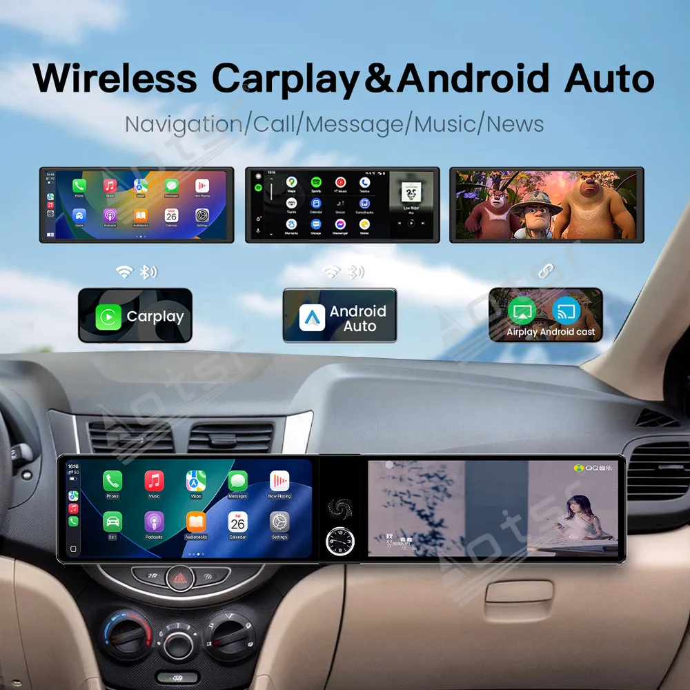 Dual 12.3 Inch Android 13 For Hyundai Verna 2011-2016 CarPlay GPS Navigation HeadUnit car accessories Stereo Receiver