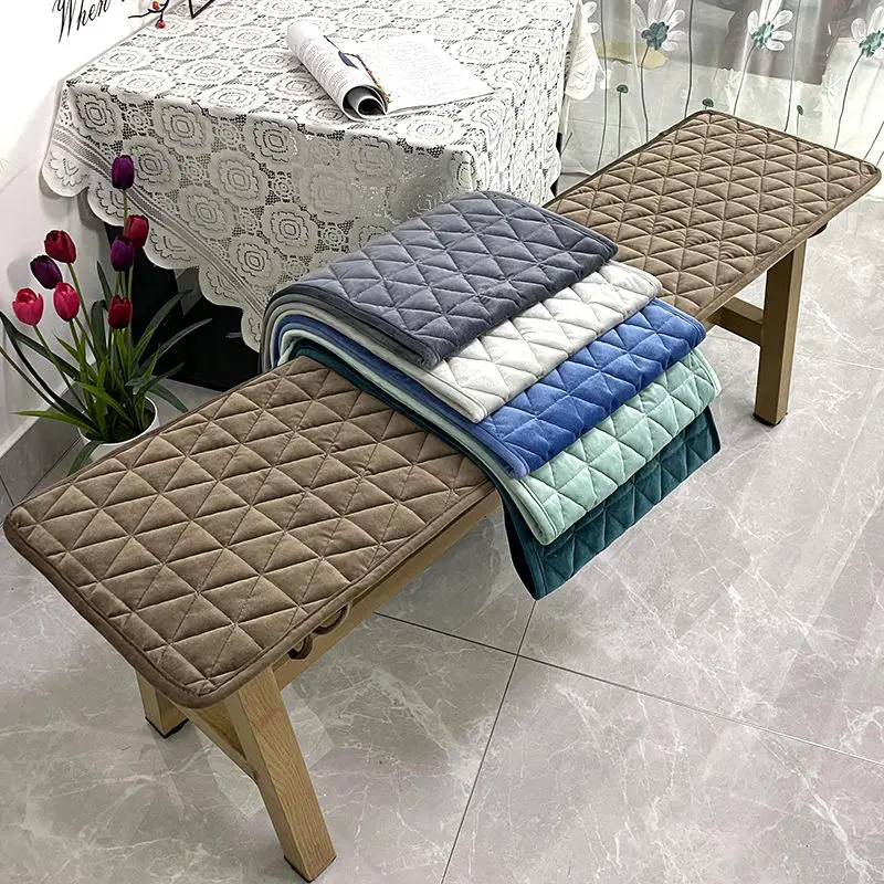 Winter Soft Delicate Warm And Non Slip Crystal Velvet Long Strip Seat Cushion With Shoes Stools Cushions In Various Sizes