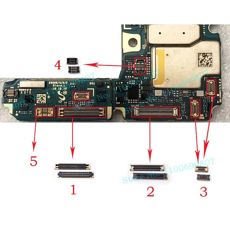 10PCS LCD FPC Plug Main Board PCB Connector Mainboard Flex Connector USB Board Battery Plug For Samsung Galaxy S20 Ultra 5G G988