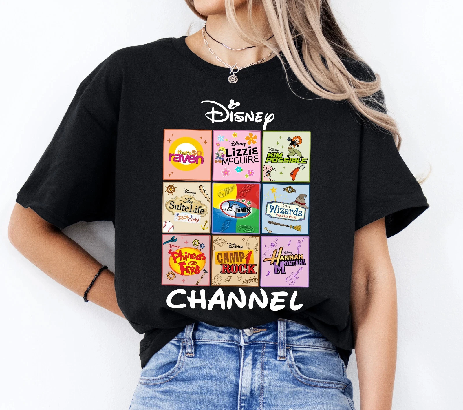 レトロ ディズニー チャンネル シャツ レディース Tシャツ 四季 メンズとレディース カジュアル ファッション 衣類