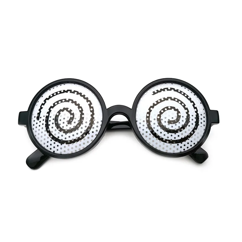 2021 New Cosplay Glasses Vertigo Pattern Funny Decorative Glasses Anime Dizzy Eyeglasses Halloween Costume Accessory