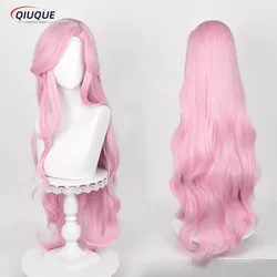 Fluttershy Cosplay Wig Anime Pink Long Curly Wave Unisex Heat Resistant Synthetic Hair Halloween Party Wigs + Wig Cap