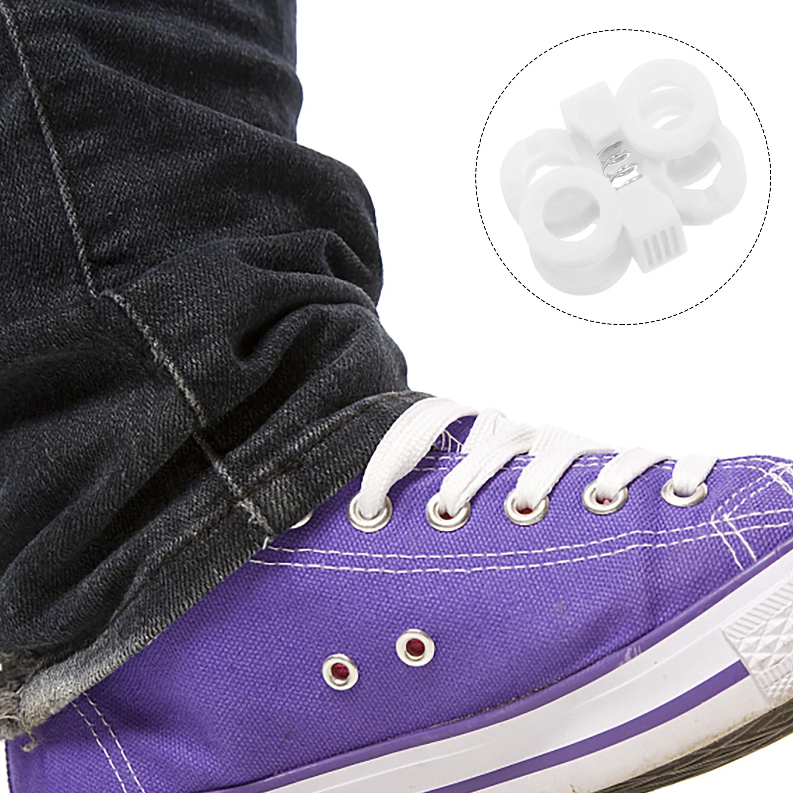 

10Pcs Shoelace Locks Buckles Adjustable Shoe Lace Fasteners Sneakers Accessories Secure Fit No Tie Locks