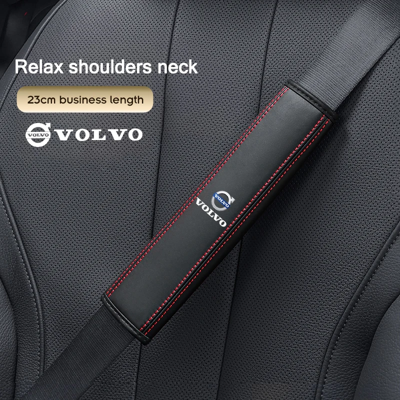 2 قطعة سيارة الكتف بطانة حماية الجلود حزام الأمان غطاء لفولفو Xc60 Xc90 V40 V60 S60 V50 V90 S80 C40 XC40 V70 XC70 C30 EX90 #2
