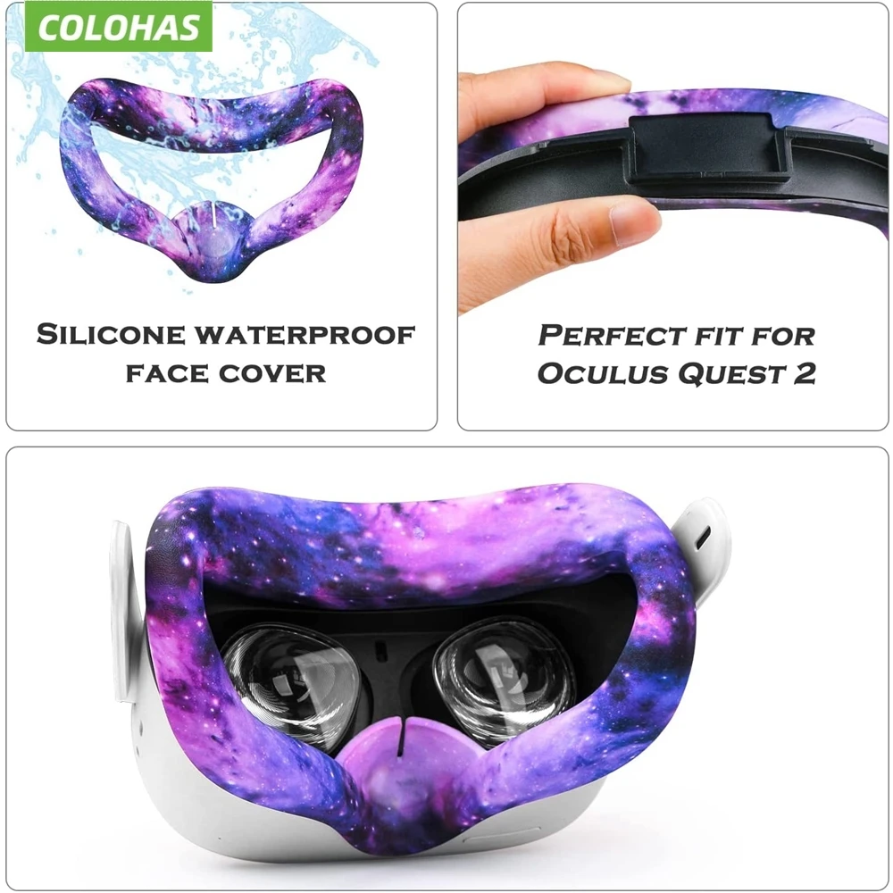 Voor Oculus Quest 2 Vr Beschermende Cover Set Touch Controller Shell Case Met Riem Handgreep Badkamer Accessoires Sets