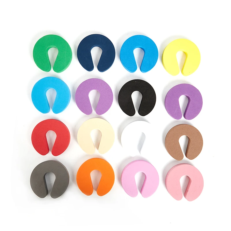 5PCS Safety Finger Foam Door Stopper Locks Children Protection C Shape Door Clip