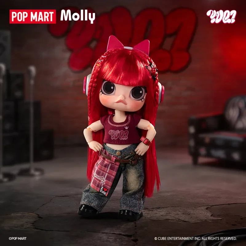 Popmart New Limited Edition MOLLY × YUQI Series 1/8 Action Figure Fashion Show Blind Box Toy