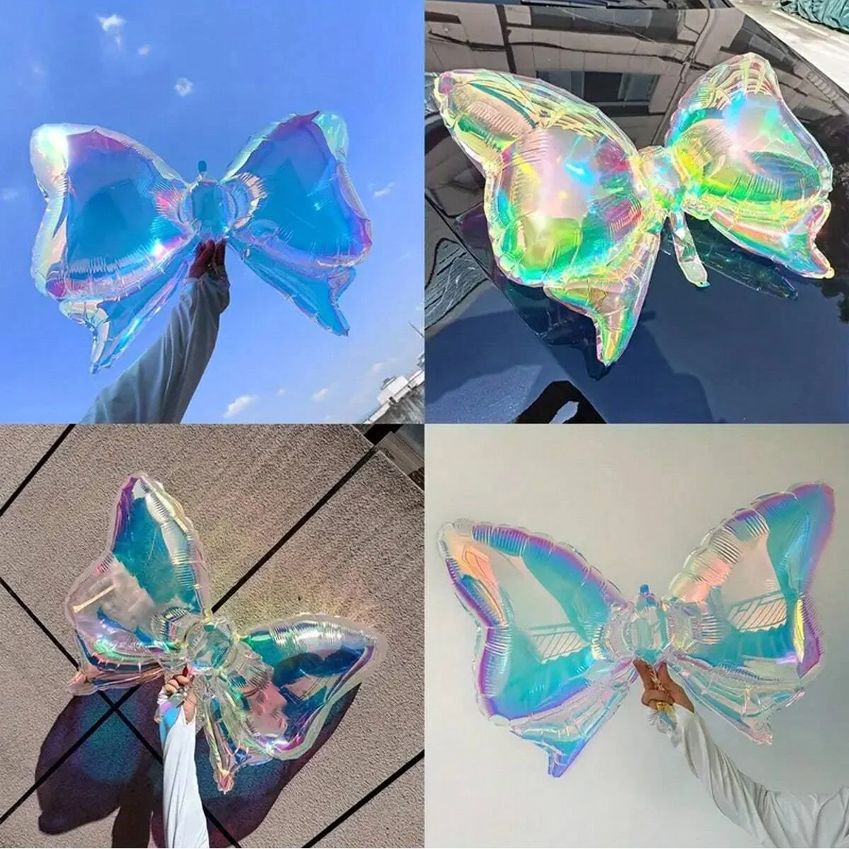 1 szt./3 szt. tęczowe przezroczyste balony z kokardką, ślub, ujawnienie płci, baby shower, przyjęcie urodzinowe, walentynki, rocznica, — zdjęcie 4