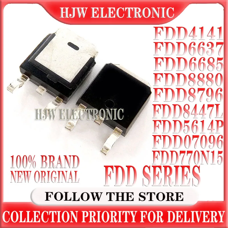 

(10piece)100% New FDD4141 FDD6637 FDD6685 FDD8880 FDD8796 FDD8447L FDD5614P FDD07096 FDD770N15 TO-252 Chipset