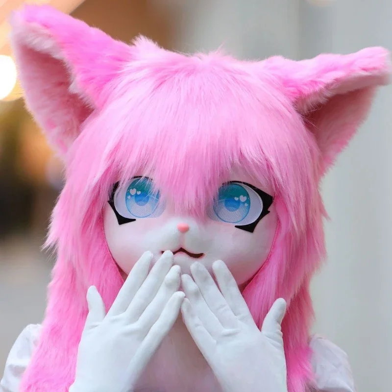 Fursuit Kigurumi Cosplay Costumes Furry Headsets Comiket Furries Kitten Rubbit Doll Cat Comiket Furries Doll Costumes Animal