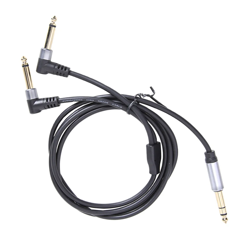

1Pcs 6.35mm Audio Transferring Cable Gold Plated High Fidelity Guitar Instrument Electric Sound Equipment Adapter Dual Single