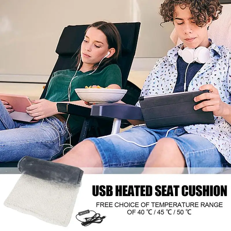 Electric Heat Pad Electric Heated Blanket Thick With 3 Heat Modes Machine Washable Double Sided USB Heated Seat Cushion For Knee