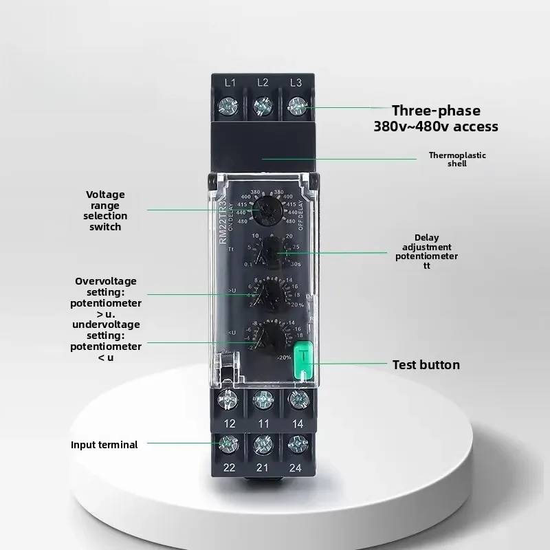 for Schneider phase sequence protector relay RM22TG20 phase loss RM22TR33 three-phase monitoring phase sequence