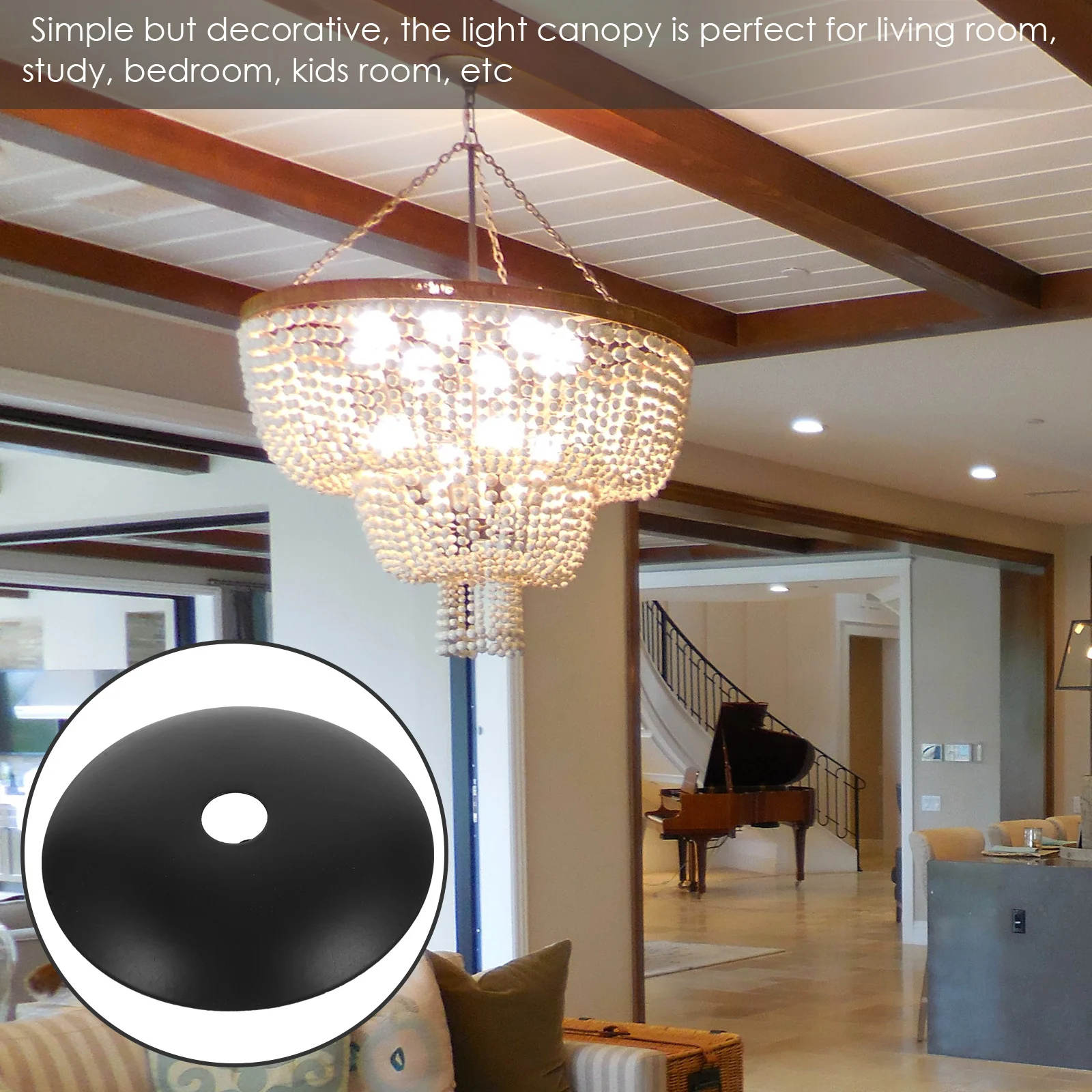 

6pcs 60Mm Ceiling Canopy Chandelier Plate Metal Lamp Cover Retro Industrial Light Decoration For Pendant Ceiling Fixtures