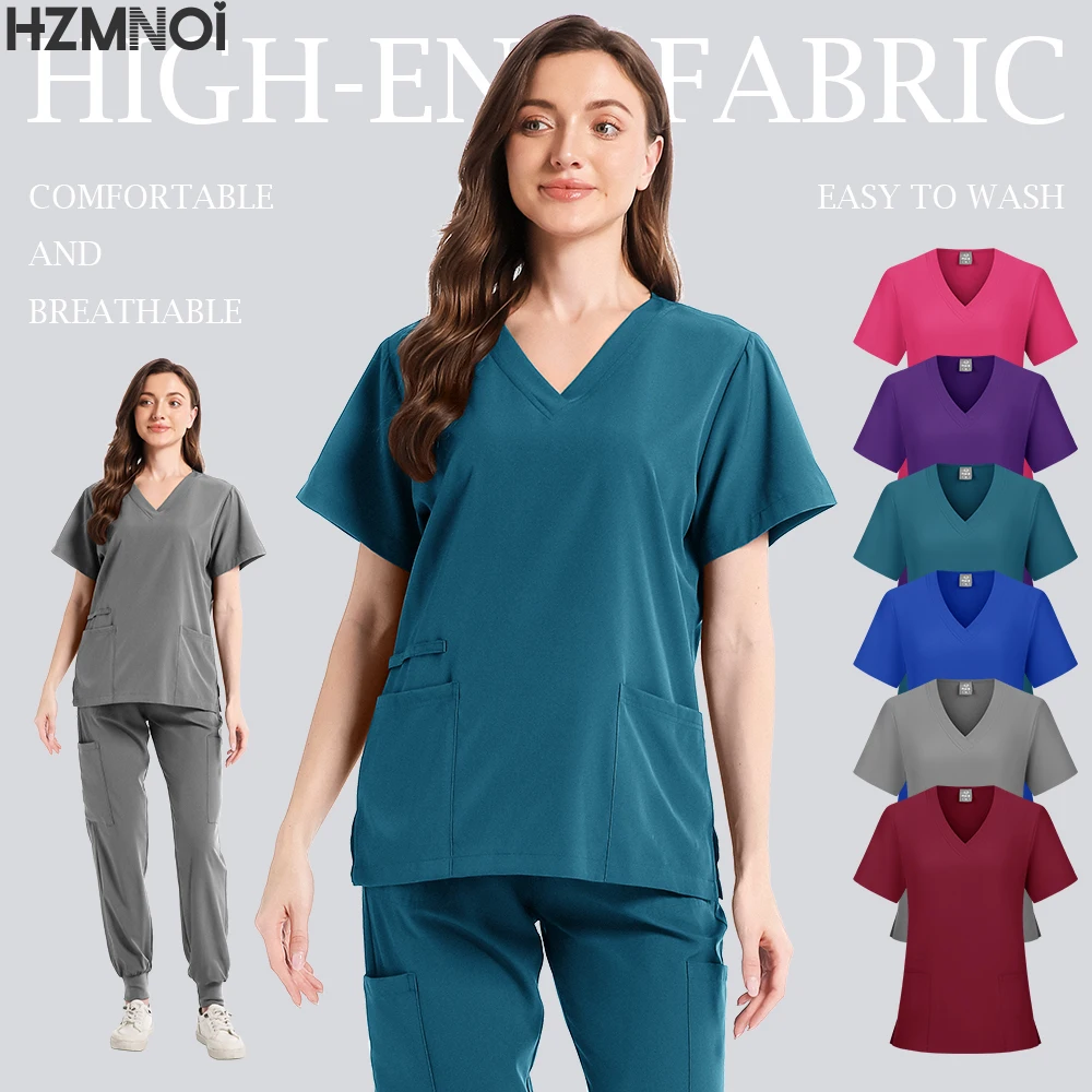 

New Nurse Uniforms Women Men Casual Jogger Pants Set Pharmacy Work Clothes Medical Hospital Doctor Nursing Uniform High-end Suit
