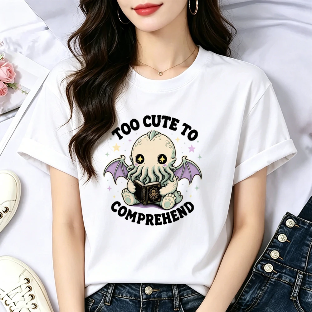 Cthulhu shirt women manga gyaru anime alternative  emo t-shirt kawaii Psychedelic aesthetic 2000s gothic