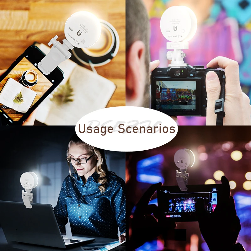 Fill Circular Mini Selfie Light Mobile Video Conference Live Broadcast Magnetic Pocket Light Professional Dual Color Temperature