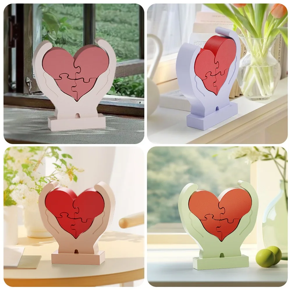 Molde de silicona Diy con manos epoxi sosteniendo el corazón