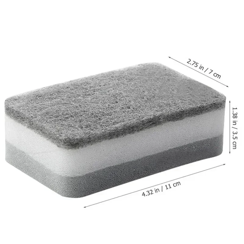 1-30PCS Double-sided Cleaning Sponges Absorbent Wipe Dish Washing Scouring Pad Kitchen Pan Pot Grease Scrubbing Household Brush