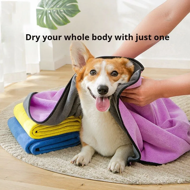 

Dog & Cat Bath Super Absorbent Quick-Dry Towel - Teddy Bear Large Size Extra Thick Bath Towel for Pet Cleaning