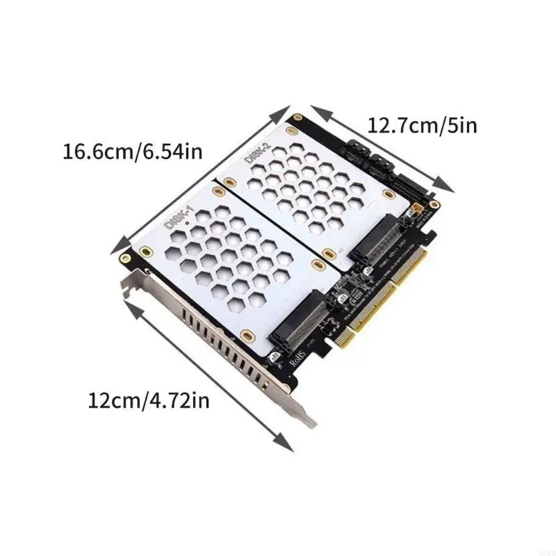 H37B PH46-2 M.2, um Adapter SFF-8639 NVME auf M.2 und 2,5-Zoll-Festplatten-Festplatten für PCIe-Adapter Fast Solid Disk Speicher