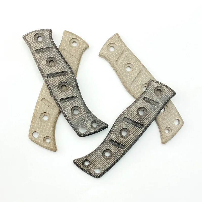 1pair Micarta Blade Handle Patch for Benchmade Fixed Adamas 375 Knife Folding With Brass Screws Knife Patch Material DIY Parts