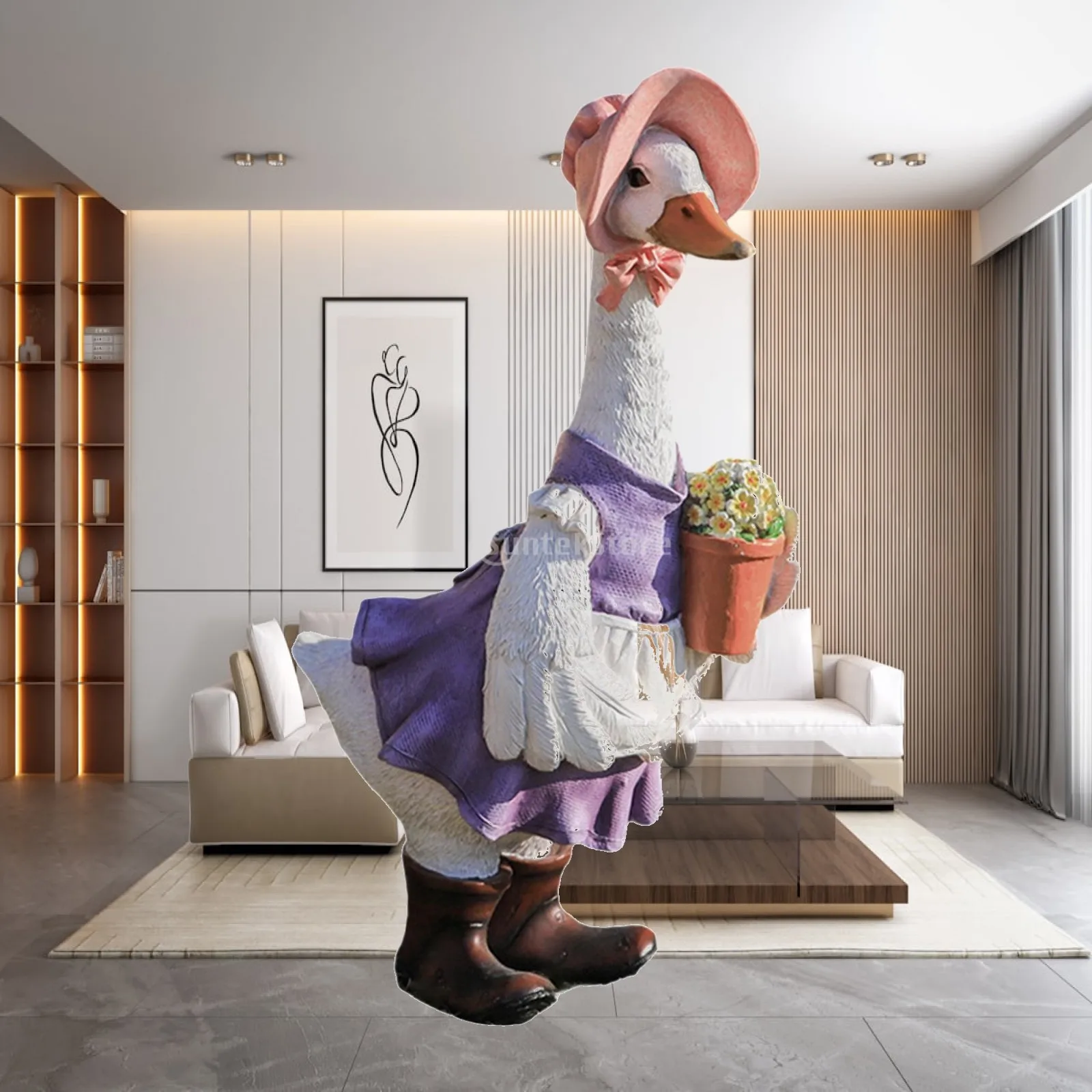 Duck Statues for Garden Figurines Sculpture Home , Outdoor Or Indoor Statues Decor, for Garden, Dec