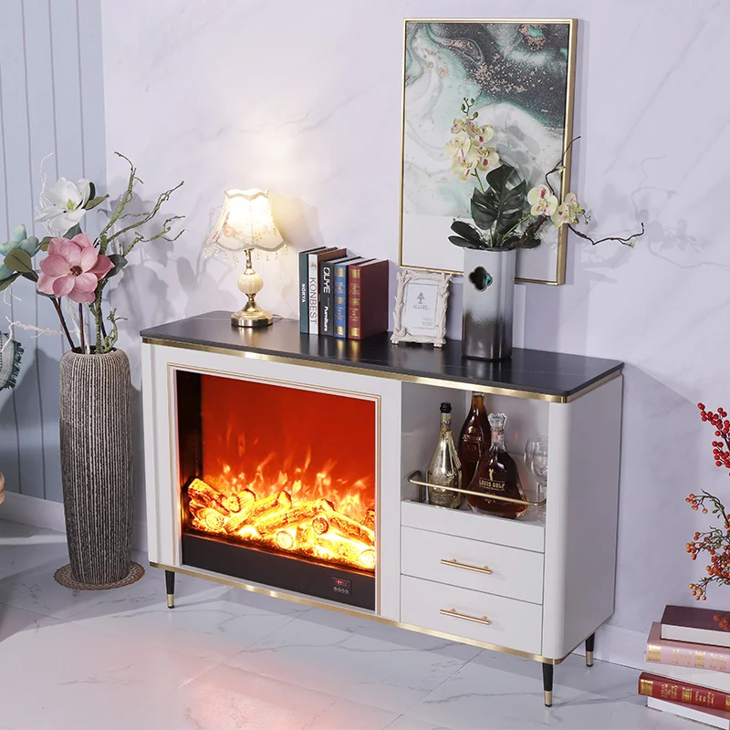 

Luxurious and simple fireplace sideboard simulation fireboard storage wine cabinet living room porch cabinet