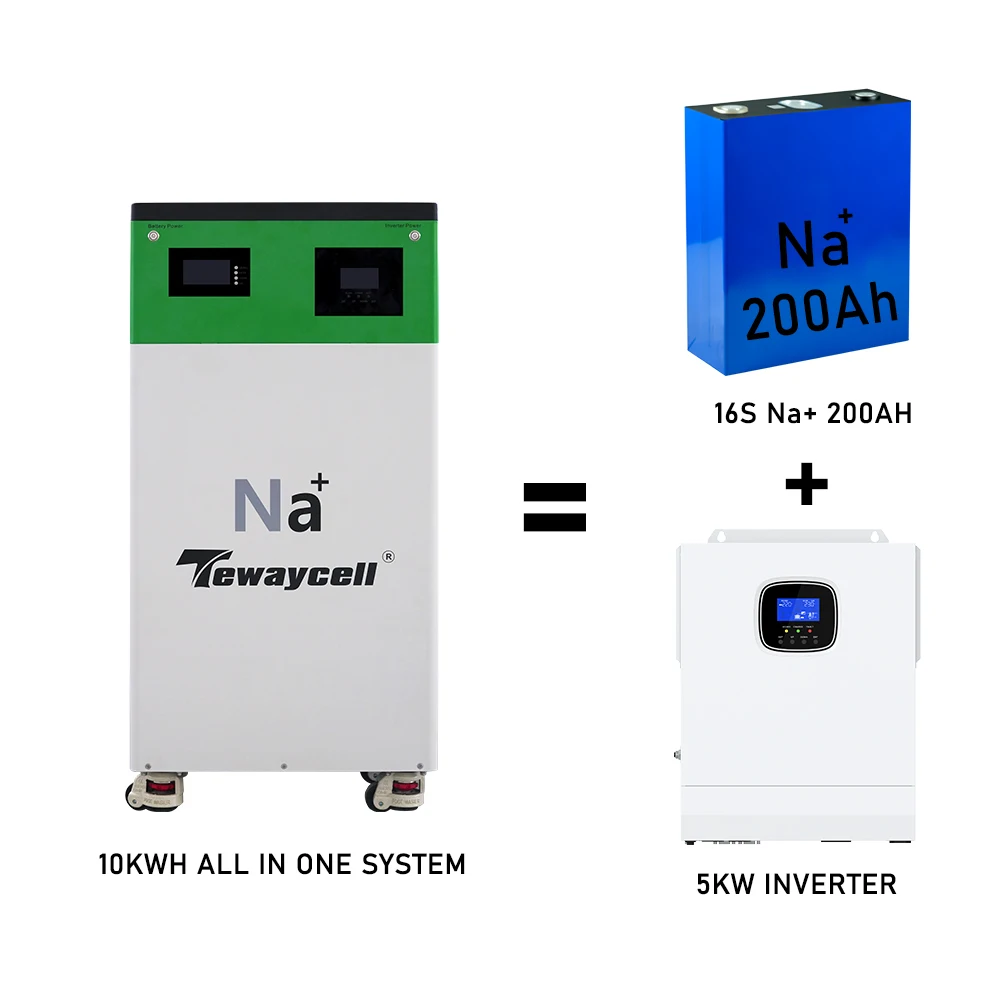 Tewaycell All in One 10KWh Na+ 200Ah 48V Sodium ion energy storage system Built-in 5KW Inverter ESS  EU No VAT