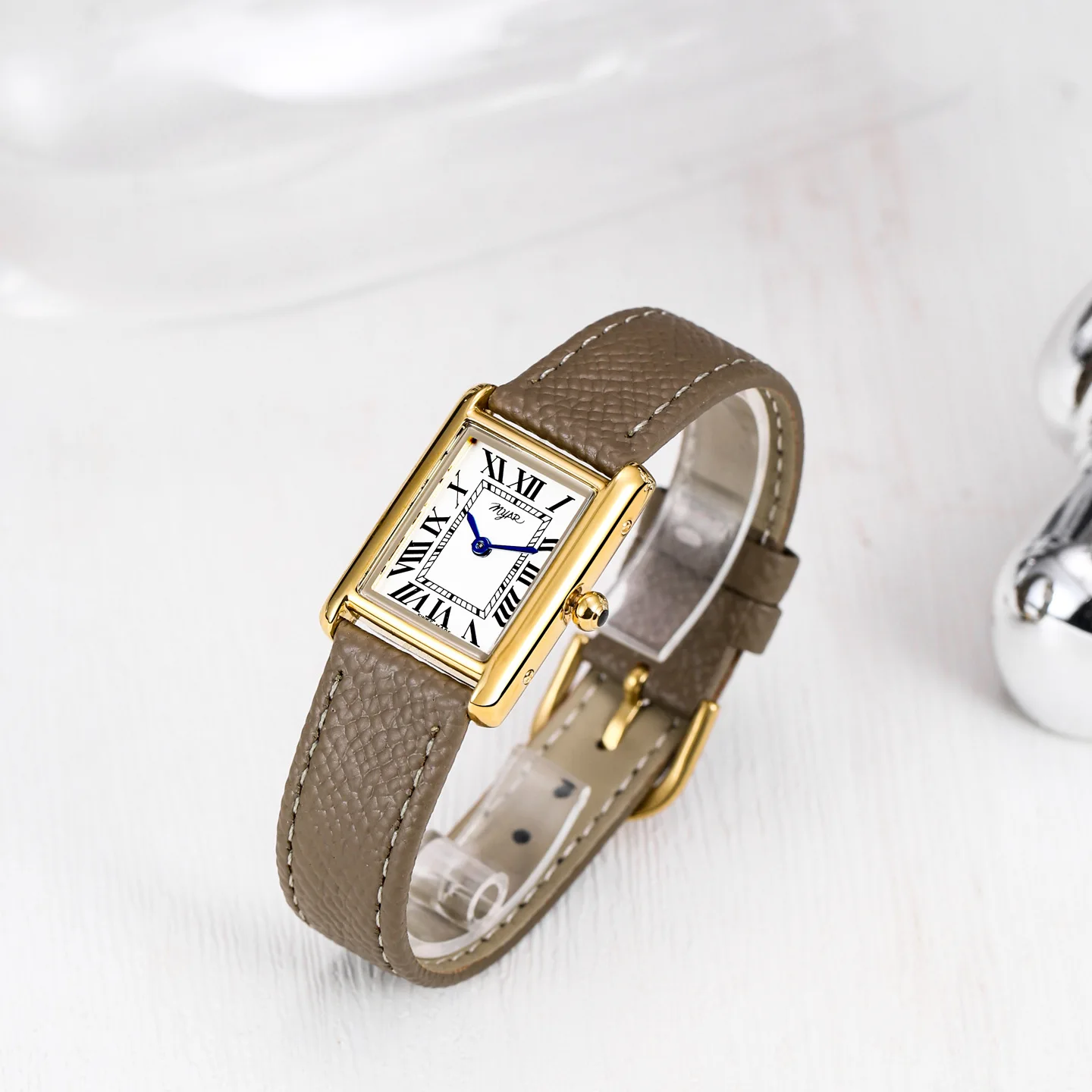 New Square Leather Strap Quartz Watch For Women, Unique Style, Trendy Women'S Watch, High-Quality Women'S Accessory.