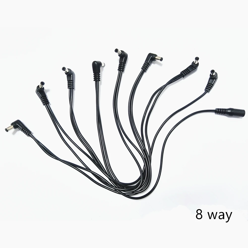 Daisy-Chain-Kabel 1 bis 2 3 5 6 8 10 Wege Gitarren-Effektpedal Zubehör 9V DC Adapter Stecker Stromkabel Musikinstrument – Detail 10