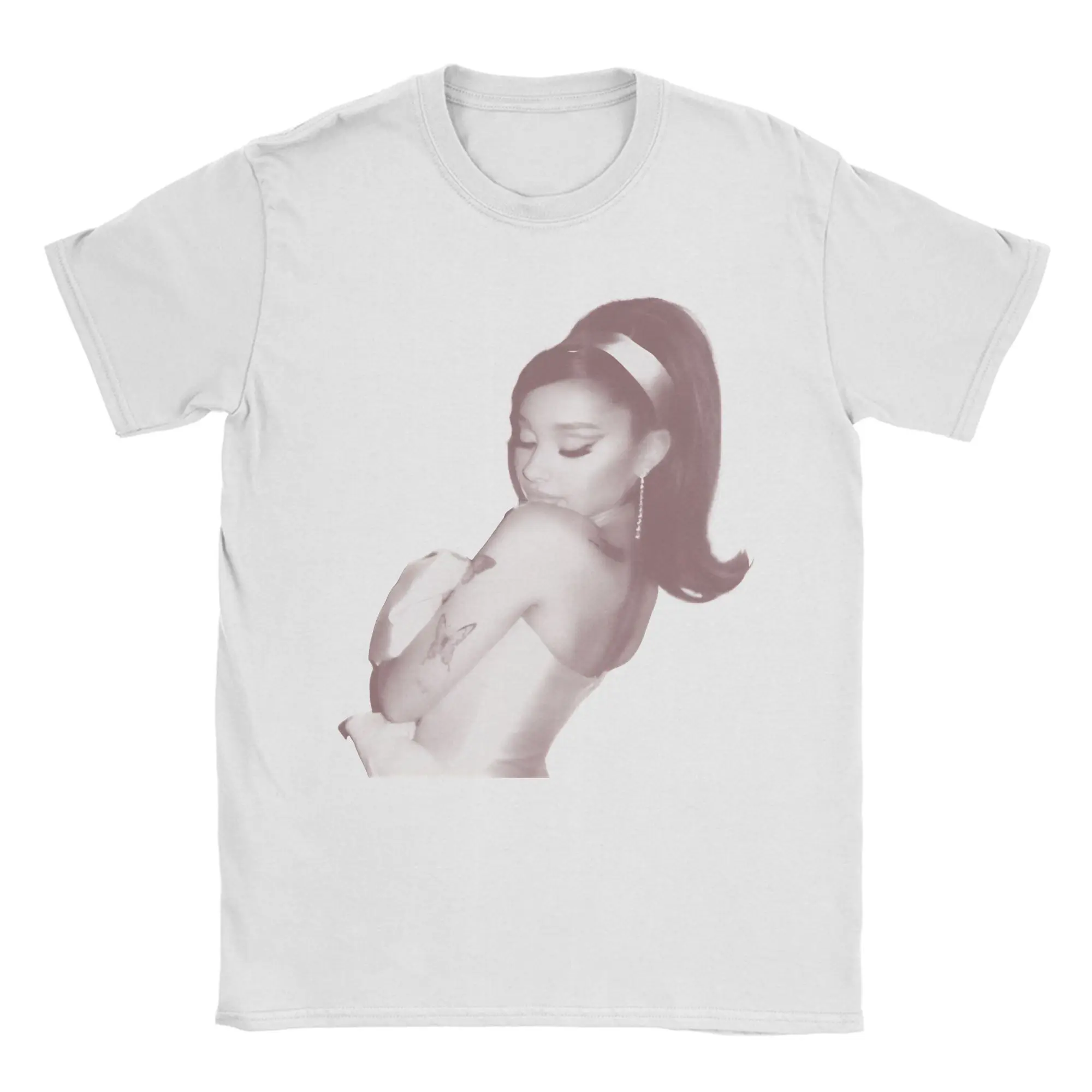 T-Shirt Summer Ariana Grande Harajuku T Shirts 100 Cotton O Neck Plus Size 5XL Clothing Short-Sleeve Y2K Retro Tops