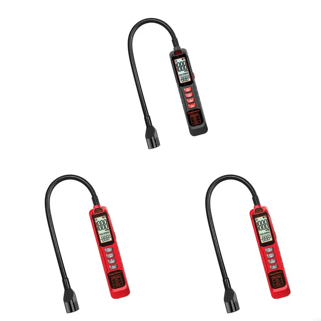 

CFCs HCFCs Gas Tester Halogen Leak Tester 0-1000PPM HVAC Leak Detector 87HA