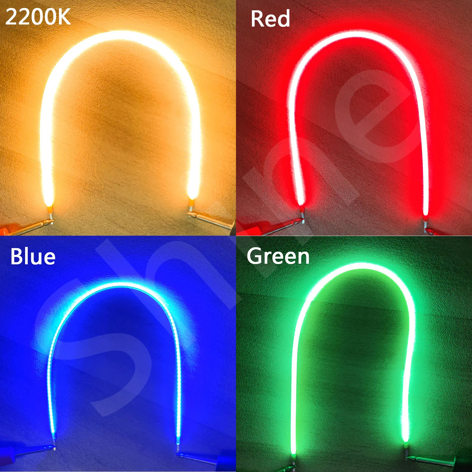 유연한 4000K LED 필라멘트, 에디슨 전구 램프 부품, COB LED 다이오드 장식 DIY, DC3V, 38mm, 60mm, 95mm, 80mm, 145mm, 185mm, 260mm, 300mm