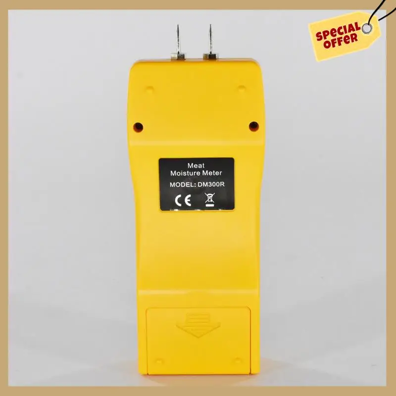 

DM300R Digital Meat Moisture Meter Pork, Beef, Lamb, Chicken Moisture Analyzer Range 10-90% With LCD EU Plug Yellow