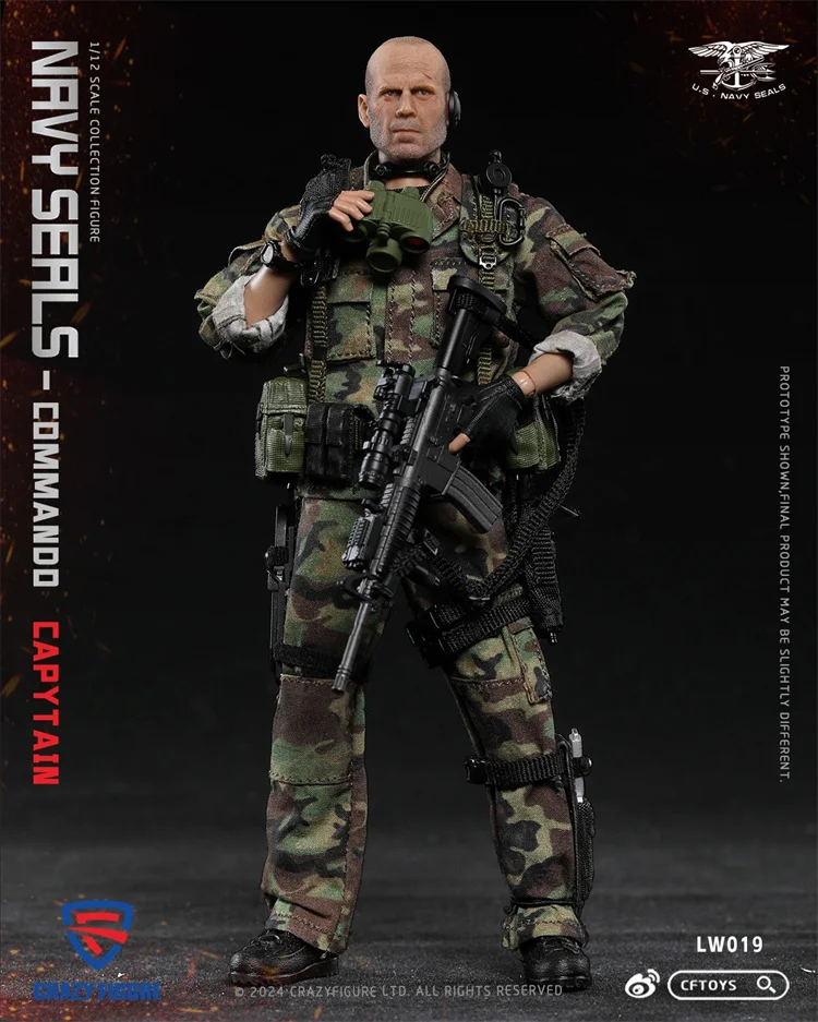 Vorverkauf verrückte Figur lw019 1/12 Skala Siegel spezielle Angriff Team-Kapitän 6 Zoll männliche Soldat Action figur Sammler modell