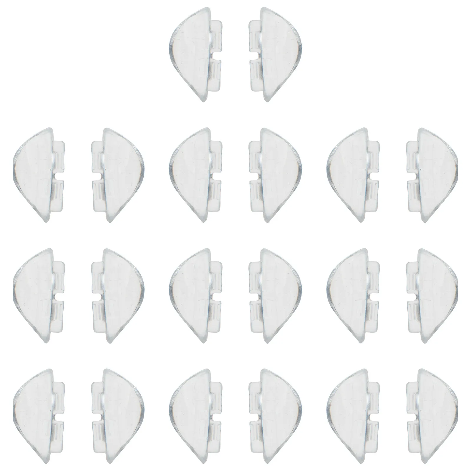 

10 пар силиконовых накладок на нос для очков премиум-класса, эффективно снижают давление на нос, предотвращают скольжение, подходят для всех типов очков и солнцезащитных очков, плоские.