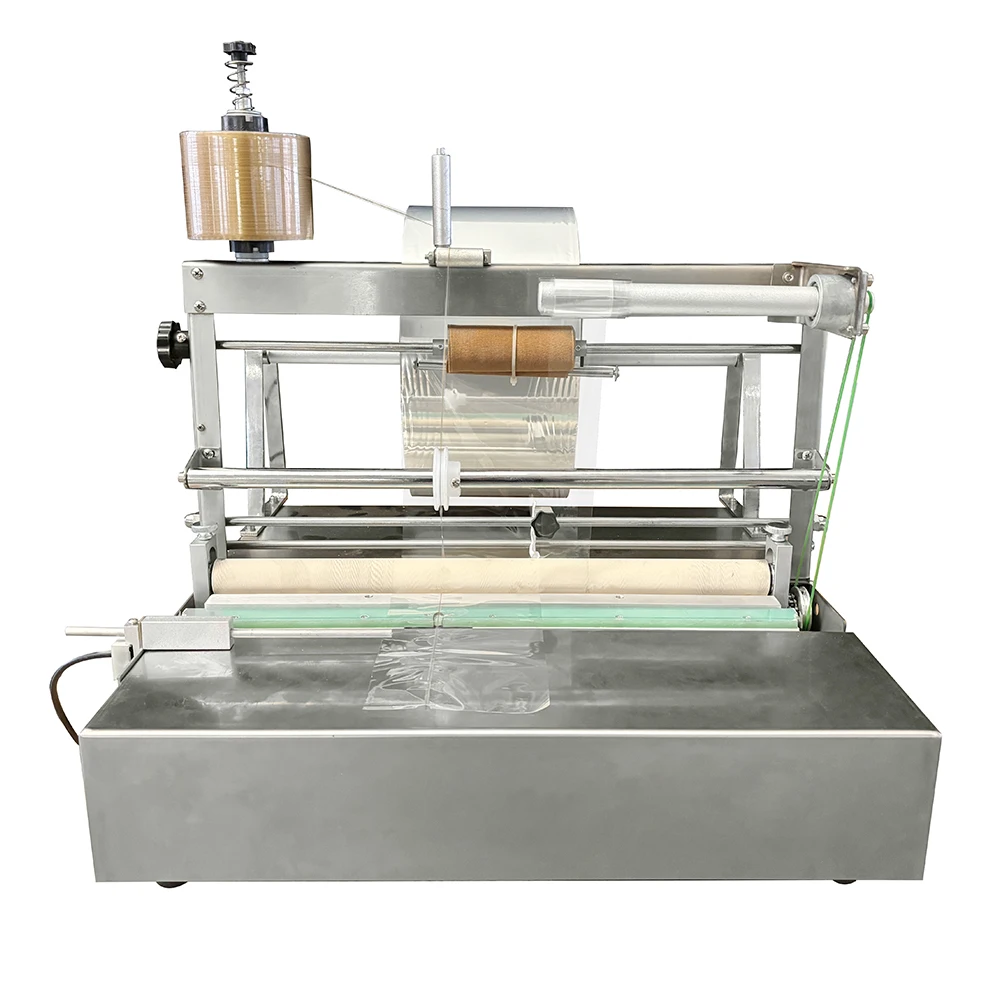 AT Semi Automatic Cosmetic Box Wrapping Machine, Box Over Wrapping Machine With Tear Tape Part