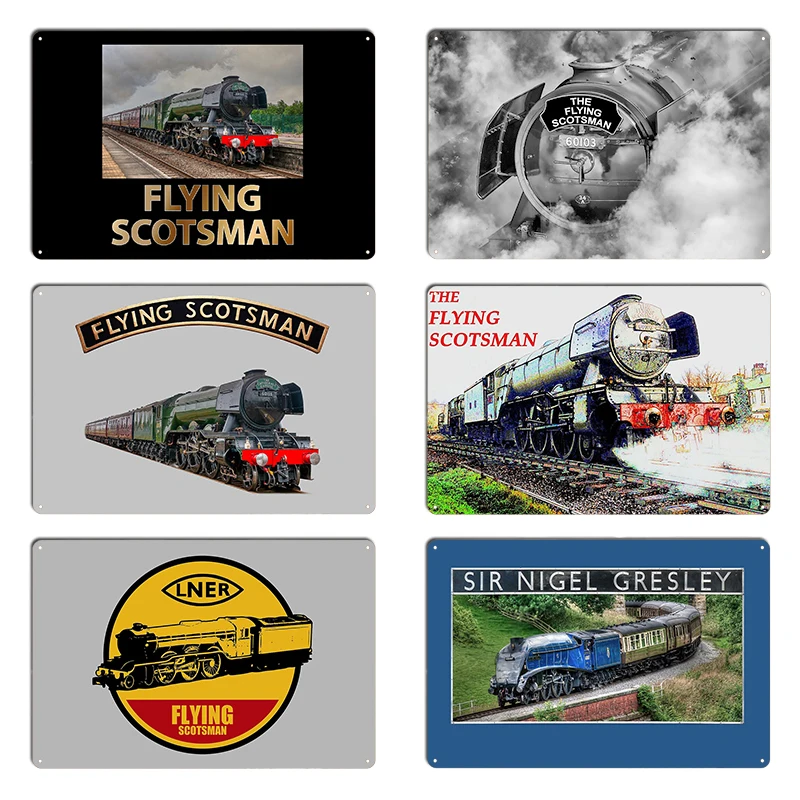 The Flying Scotsman Metal Sign Painting Wall Decor Wall Decor Designs Cinema Tin Sign Poster