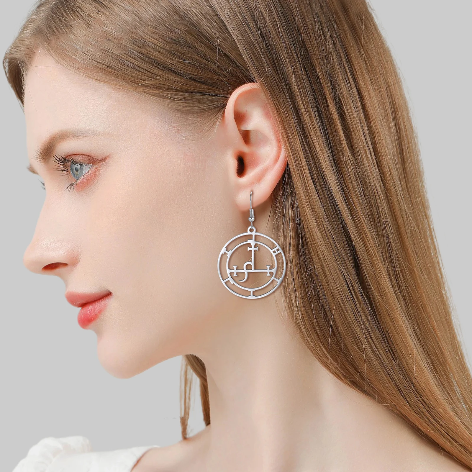 مجوهرات السحر للنساء من الفولاذ المقاوم للصدأ ، رمز الشيطان ، سيجيل ليليث ، قلادة سحرية ، تميمة وثنية ، ويكان