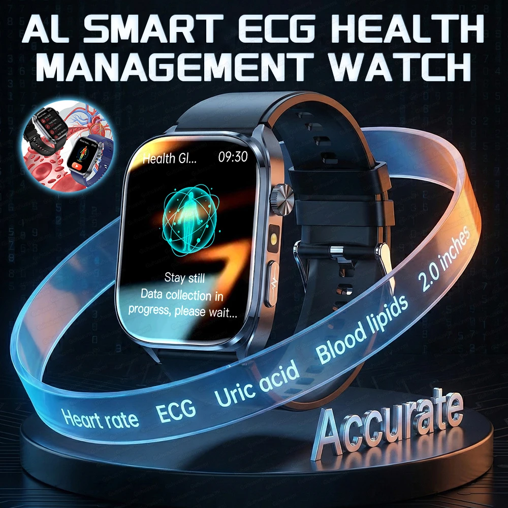 

Микрофизический экзамен ЭКГ + PPG Точные измерения Смарт-часы Мужчины Артериальное давление Липиды Мочевая кислота Bluetooth Вызов Здоровье Смарт-часы