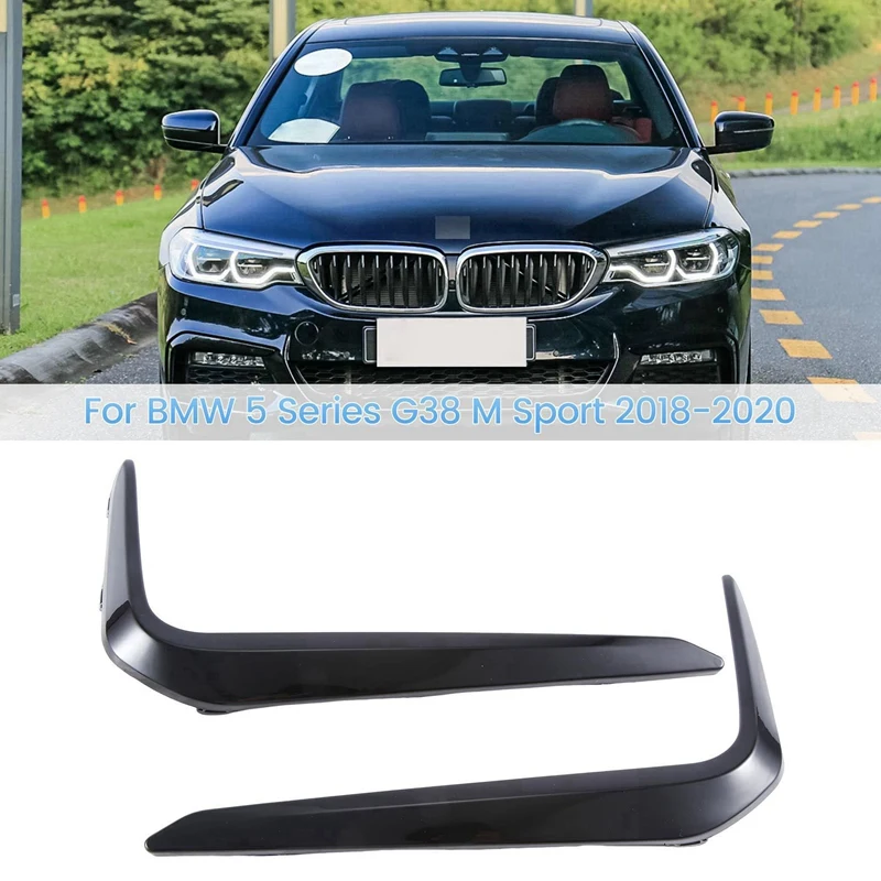 

Black Car Fog Lamp Cover Trim Strips For BMW 5 Series G38 M Sport 2018-2020 Spare Parts Parts 51118070541 51118070542