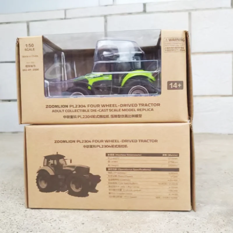 Diecast escala 1:50 PL2304 liga modelo de trator com rodas produto acabado simulação brinquedo coleção modelo estático display