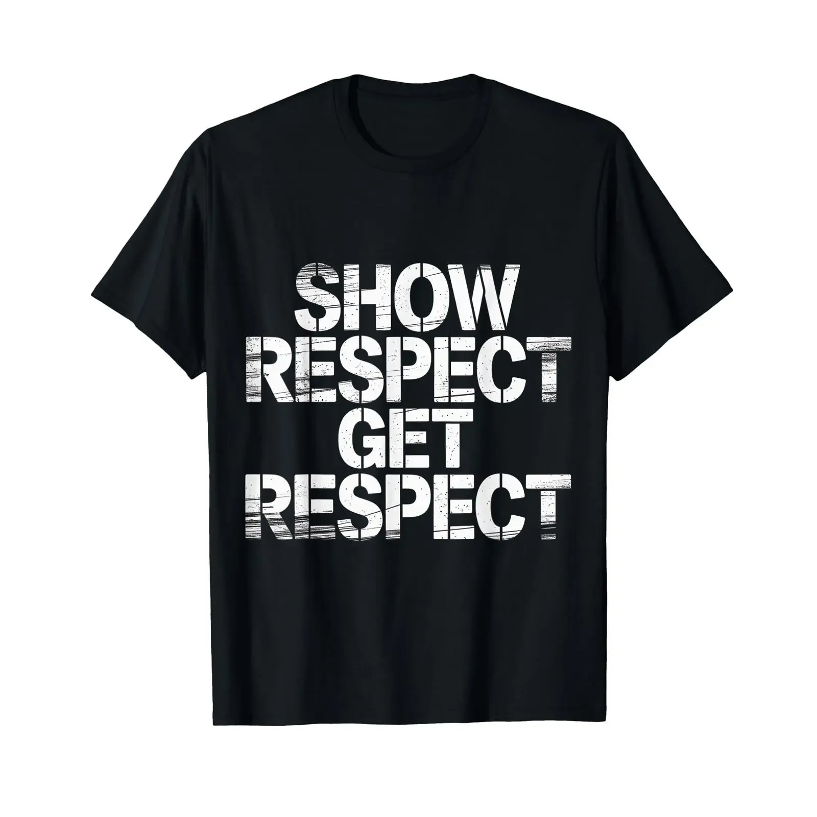 Show Respect Get Motivation Principle Mindset T Shirt vintage Washed Comfortable Slightly Top For Everyday Wear Versatile homme