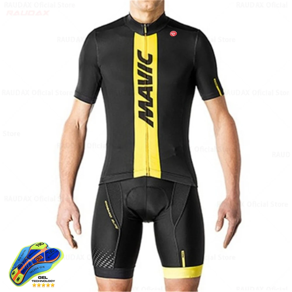 RX MAVIC Cycling Jersey Set, Breathable Cycling Shirt, Summer Clothing, Mountain Bike Riding Clothes, Triathlon